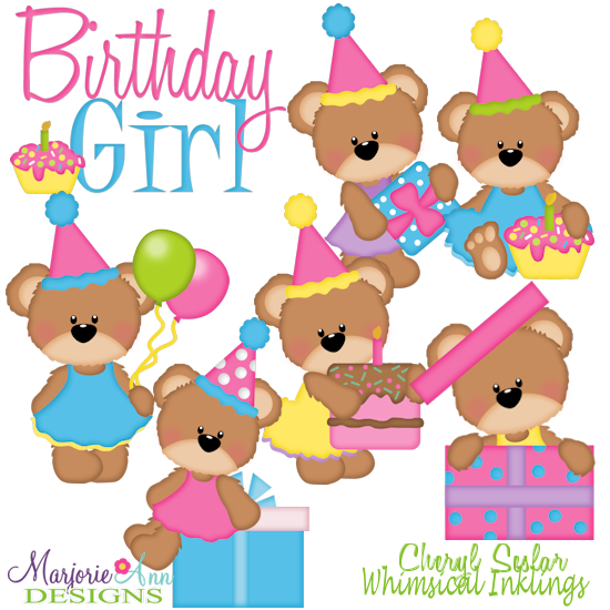 Birthday Girl 2 SVG Cutting Files Includes Clipart - Click Image to Close